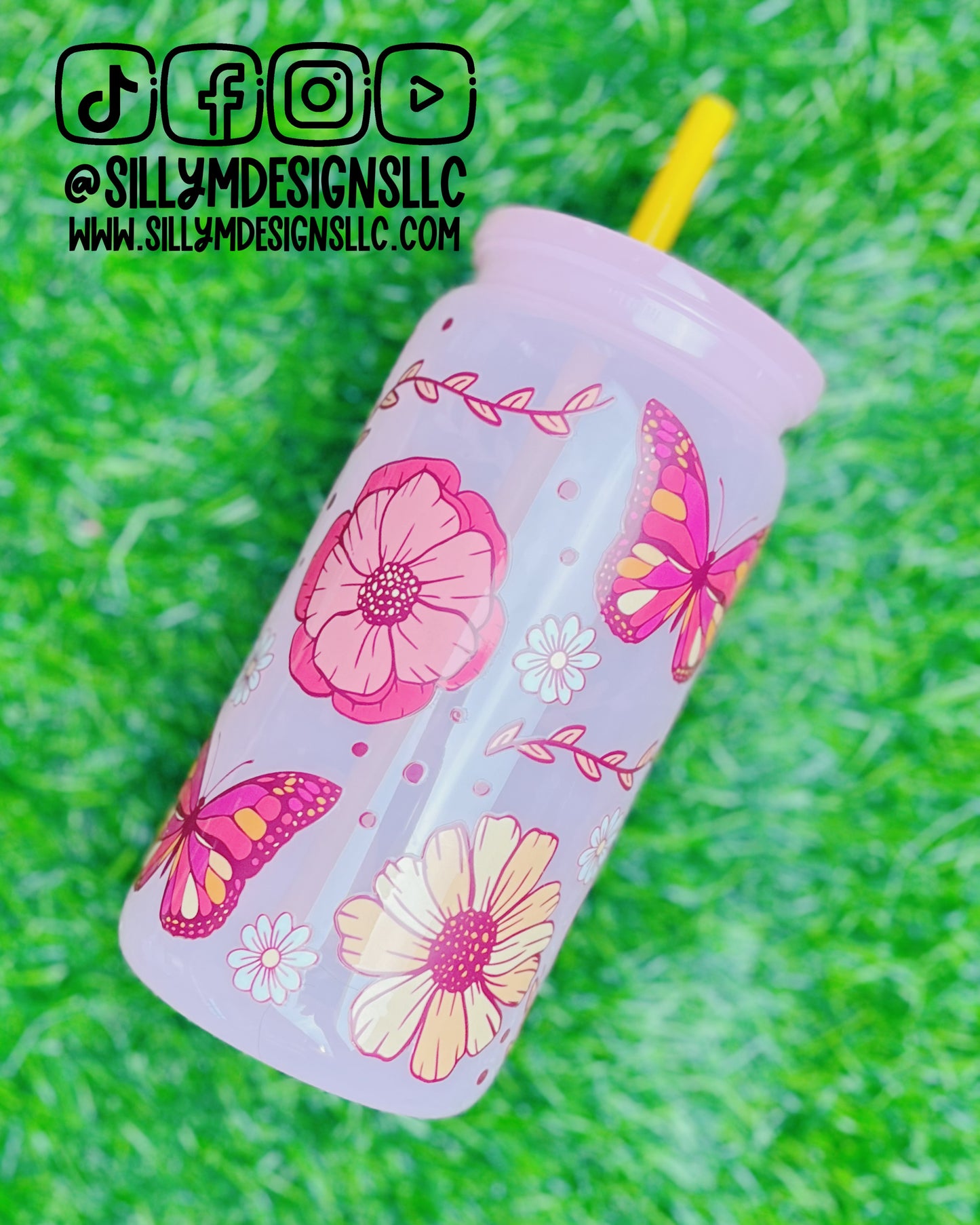 Butterfly Florals 16oz